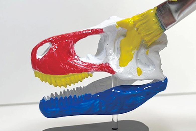 恐竜頭骨・スカルヘッドペイント