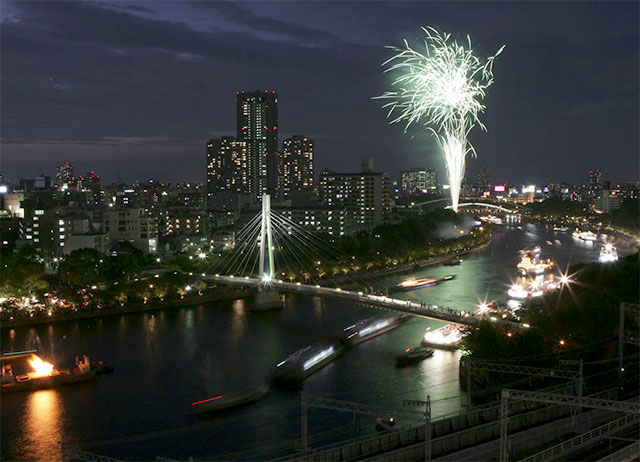 天神祭 花火